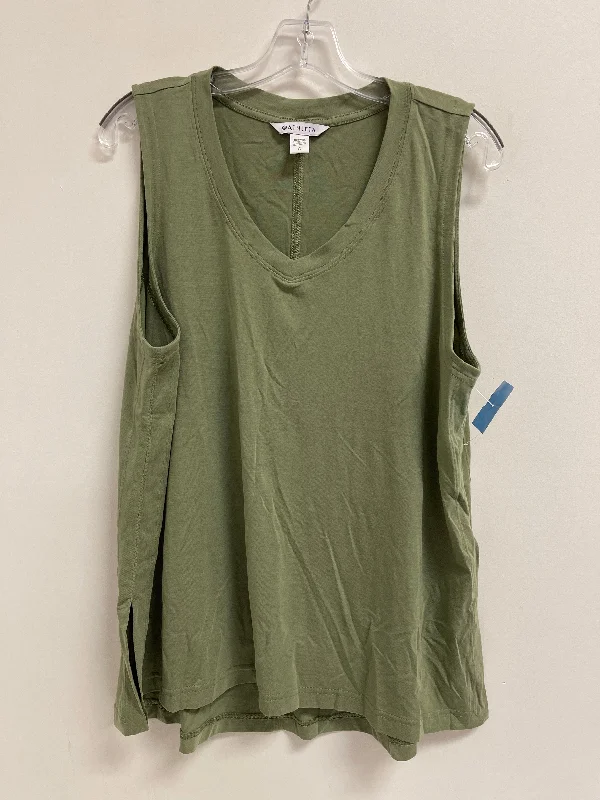 Elegant Yoga Tops for Women -Athletic Tank Top By Athleta In Green, Size: L