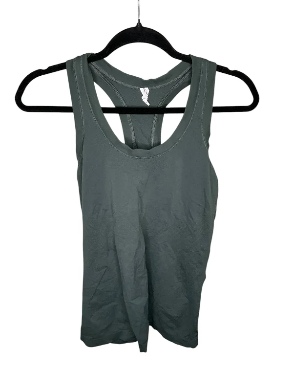 Breathable Cotton Yoga Tops -Athletic Tank Top By Athleta In Green, Size: L