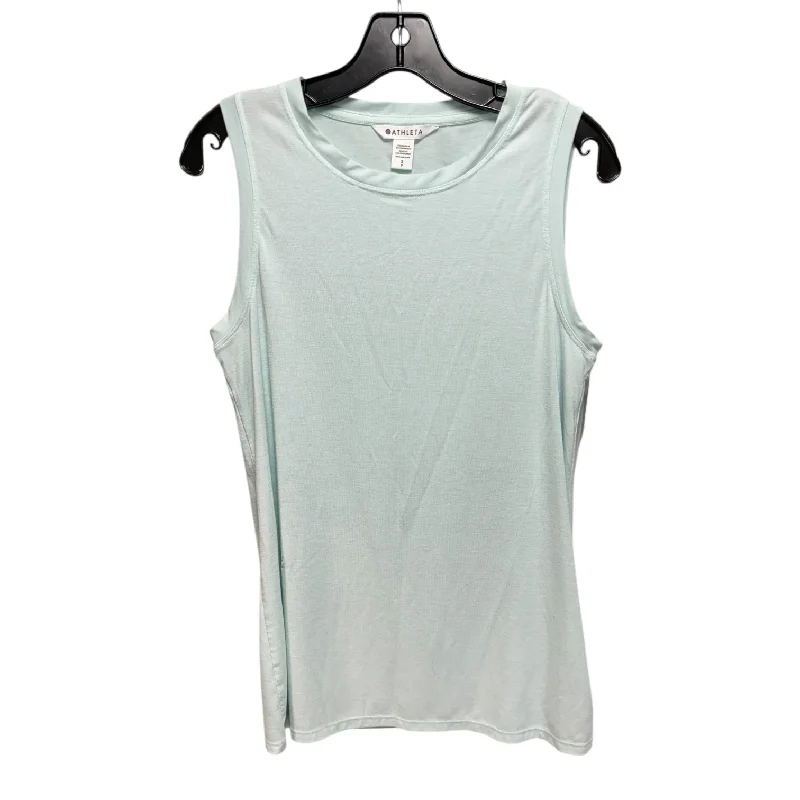 Zip-Up Yoga Tops for Extra Support -Athletic Tank Top By Athleta In Green, Size: S