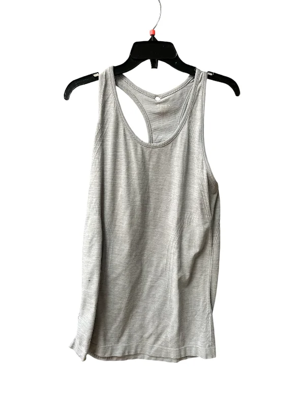 Breathable Yoga Tops for Hot Yoga Classes -Athletic Tank Top By Athleta In Grey, Size: L