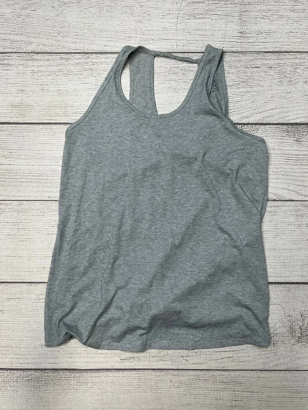 Yoga Tops for High Support and Comfort -Athletic Tank Top By Athleta In Grey, Size: L