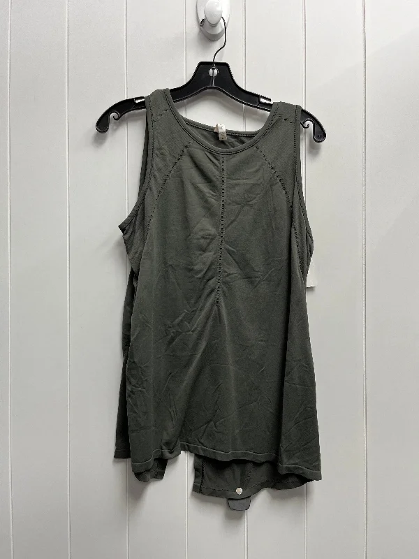 Breathable Cotton Yoga Tops -Athletic Tank Top By Athleta In Grey, Size: M