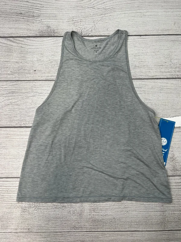Yoga Tops for Better Posture Support -Athletic Tank Top By Athleta In Grey, Size: S