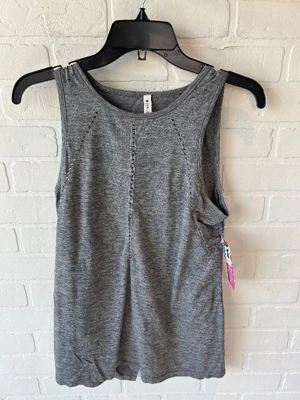 Women's Yoga Tops with Stretch Fabric -Athletic Tank Top By Athleta In Grey, Size: S