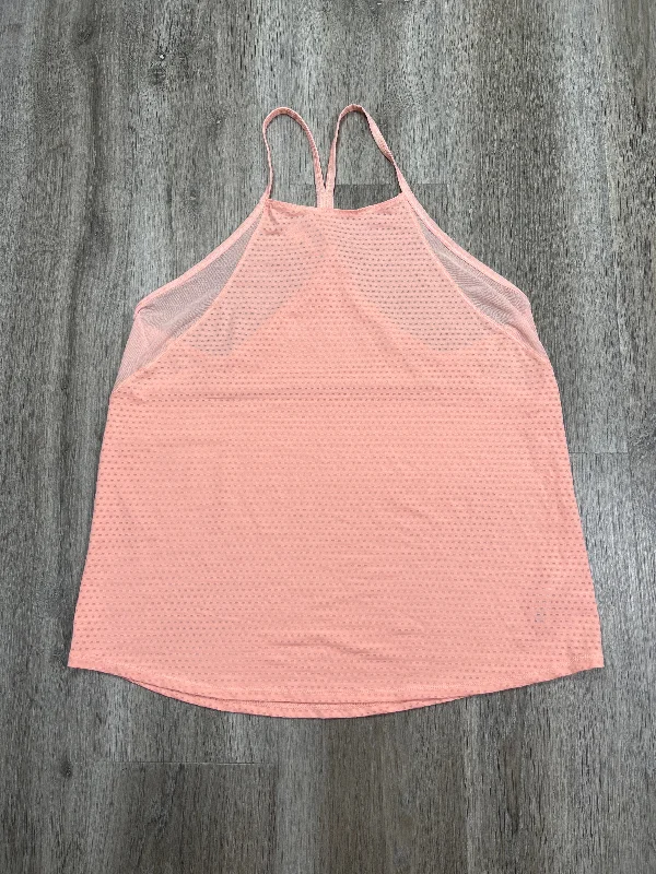 Fitted Yoga Tops for Intense Training -Athletic Tank Top By Athleta In Orange, Size: M