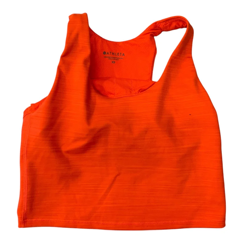Women's Yoga Tops with Built-In Support -Athletic Tank Top By Athleta In Orange, Size: Xs Women's Yoga Tops with Built-In Support -Athletic Tank Top By Athleta In Orange, Size: Xs