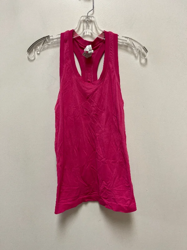 Yoga Tops with Built-In Support Bra -Athletic Tank Top By Athleta In Pink, Size: Xs