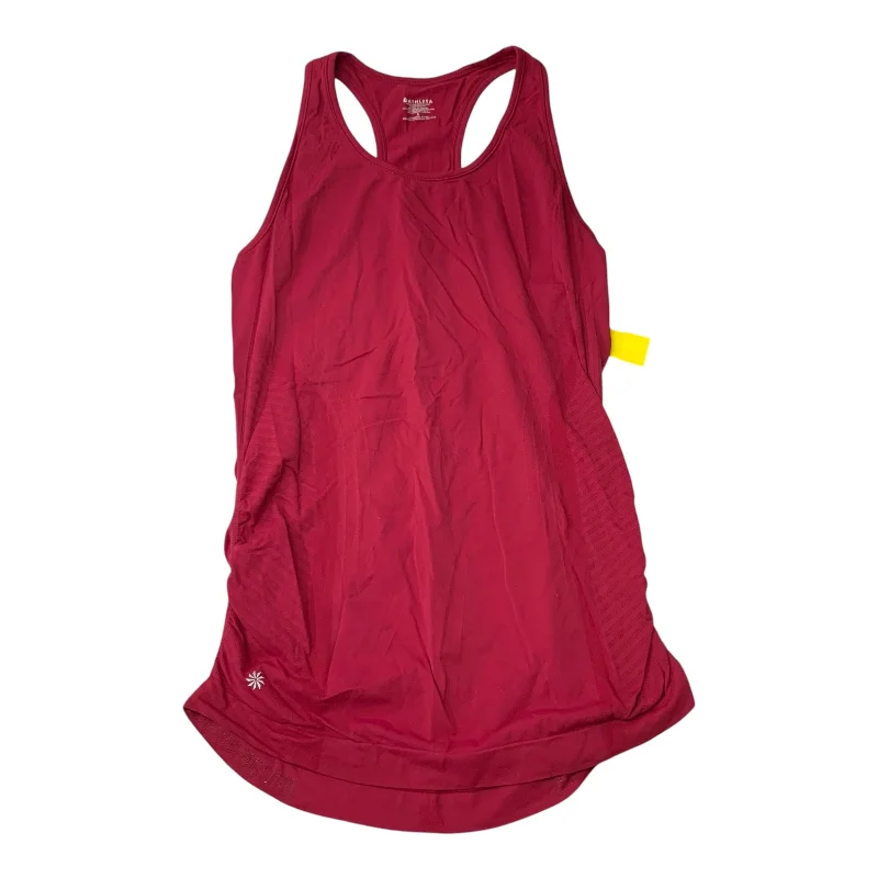 Women's Yoga Tops with High Stretch -Athletic Tank Top By Athleta In Red, Size: L
