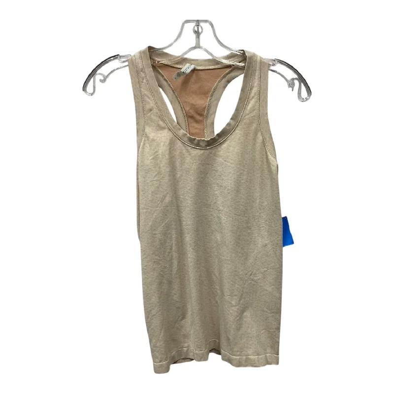 Yoga Tops for Women Who Practice Yoga -ATHLETIC TANK TOP by ATHLETA In TAN, Size: S