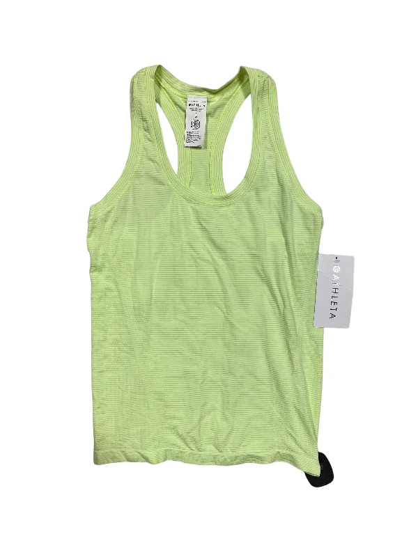 Comfortable and Stylish Yoga Tops -Athletic Tank Top By Athleta In Yellow, Size: S