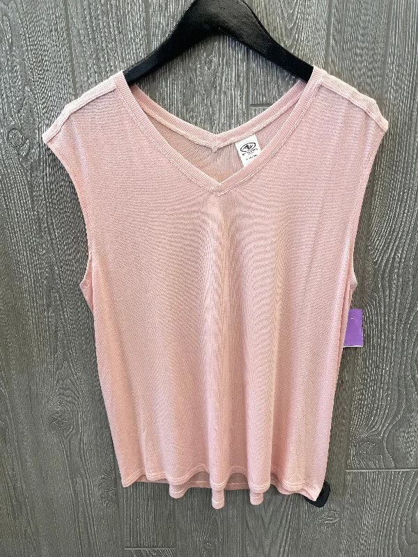 Comfortable Yoga Tops for Fitness -Athletic Tank Top By Athletic Works In Pink, Size: L Comfortable Yoga Tops for Fitness -Athletic Tank Top By Athletic Works In Pink, Size: L