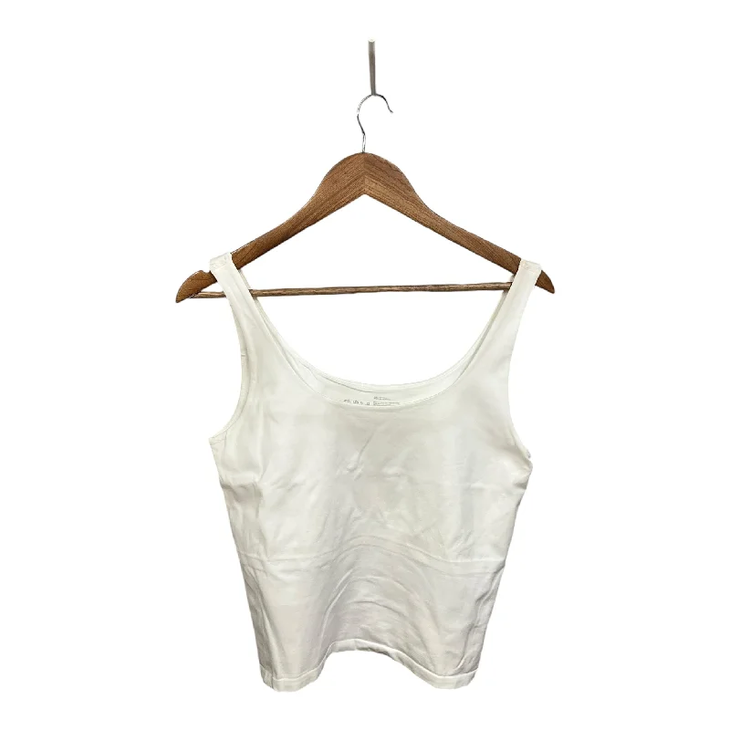 Yoga Tops with Breathable Mesh Details -Athletic Tank Top By Avec Les Filles In White, Size: Xl Yoga Tops with Breathable Mesh Details -Athletic Tank Top By Avec Les Filles In White, Size: Xl