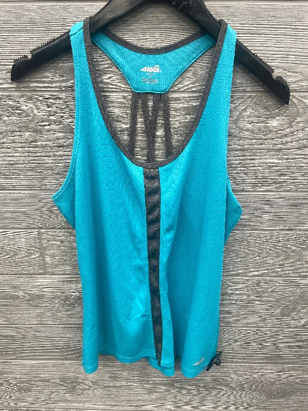 Women's Yoga Tops with Performance Features -Athletic Tank Top By Avia In Blue, Size: S Women's Yoga Tops with Performance Features -Athletic Tank Top By Avia In Blue, Size: S