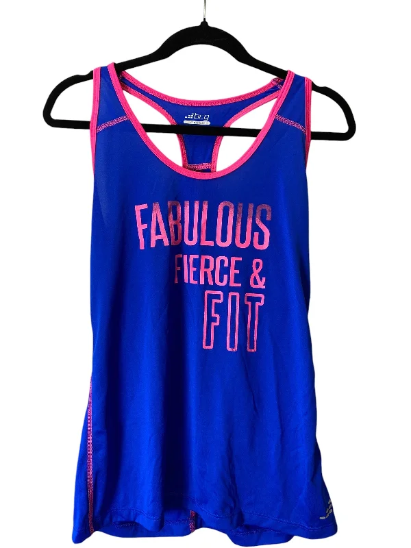 Soft Yoga Tops for Everyday Practice -Athletic Tank Top By Bcg In Blue & Pink, Size: M