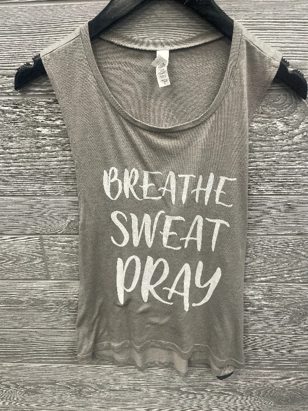 Performance Yoga Tops for Strength -Athletic Tank Top By Bella + Canvas In Grey, Size: S Performance Yoga Tops for Strength -Athletic Tank Top By Bella + Canvas In Grey, Size: S