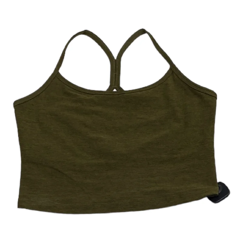 Women's Yoga Tops with Long Sleeves for Coverage -Athletic Tank Top By Beyond Yoga In Green, Size: L