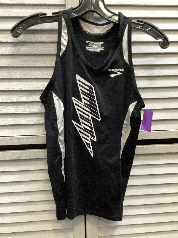 Tight-Fitting Yoga Tops -Athletic Tank Top By Brooks In Black & White, Size: M