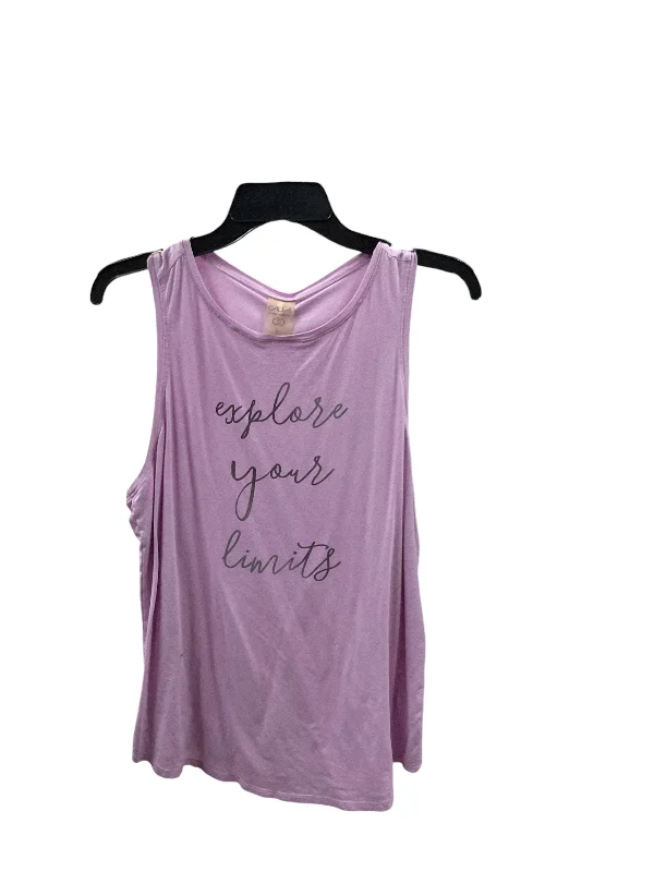 Women's Yoga Tops for Everyday Fitness -Athletic Tank Top By Calia In Purple, Size: L