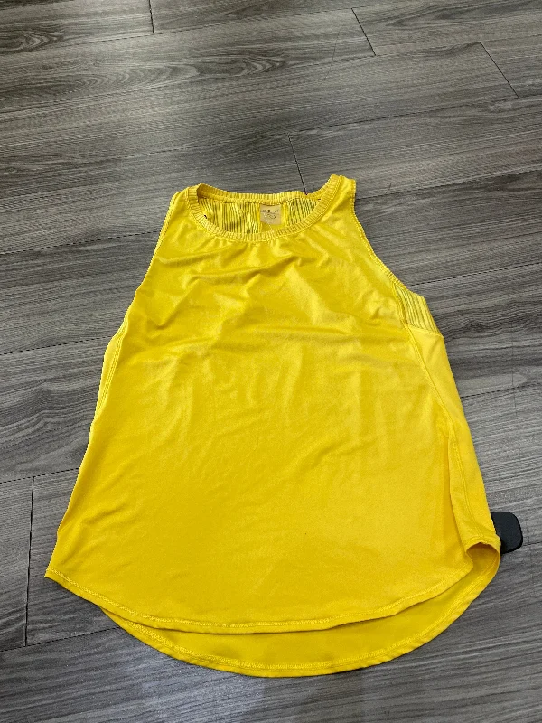 Athletic Yoga Tops for Fitness -Athletic Tank Top By Calia In Yellow, Size: M