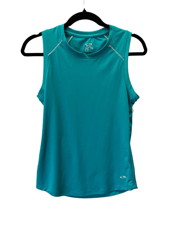 Yoga Tops for Maximum Stretching Ability -Athletic Tank Top By Champion In Teal, Size: S