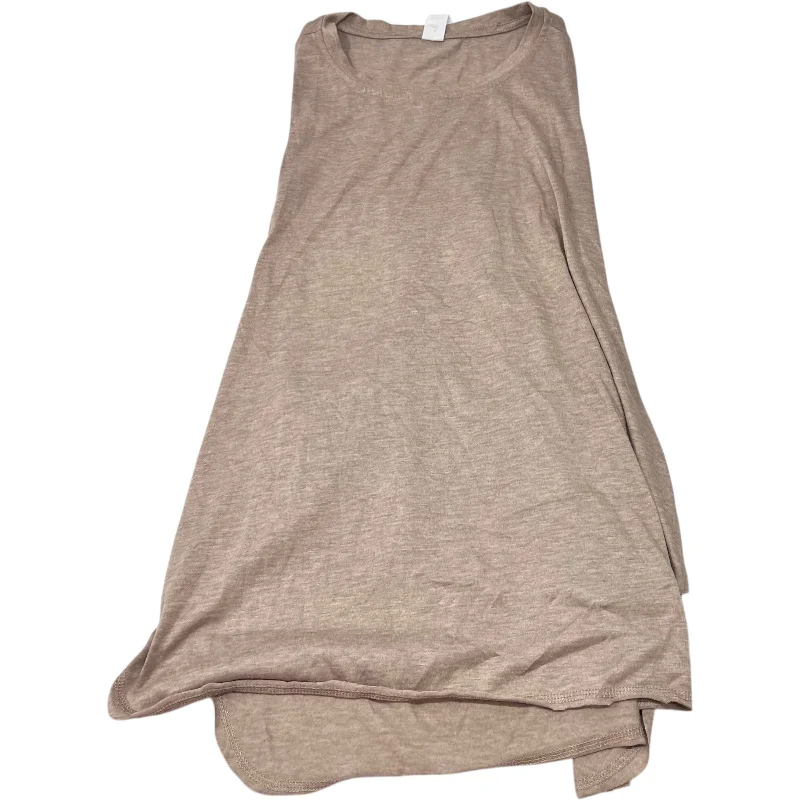 Yoga Tops for Studio and Training -Athletic Tank Top By Icy Zone In Beige, Size: L