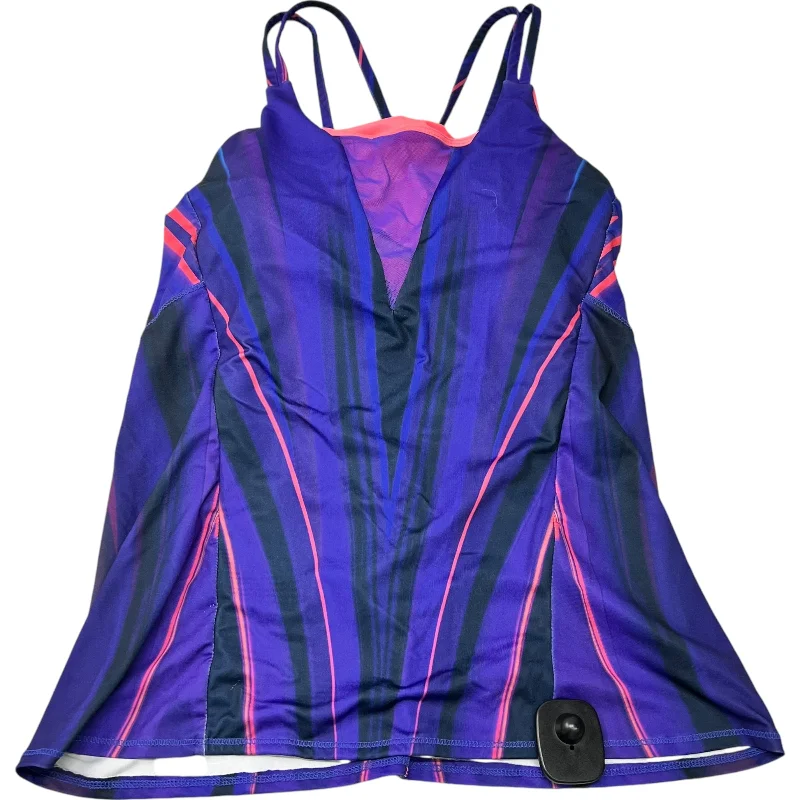 Women's Yoga Tops with Mesh Panels -Athletic Tank Top By Luck In Love In Purple, Size: S Women's Yoga Tops with Mesh Panels -Athletic Tank Top By Luck In Love In Purple, Size: S