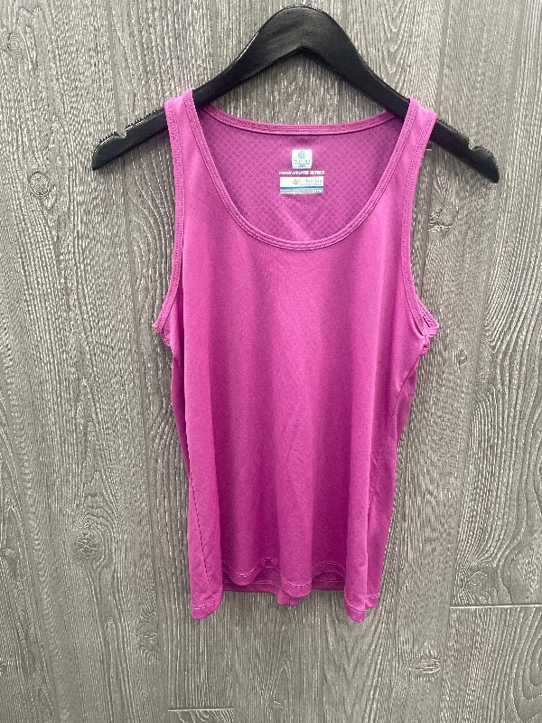 Yoga Tops for Maximum Stretch -Athletic Tank Top By Columbia In Purple, Size: Xs