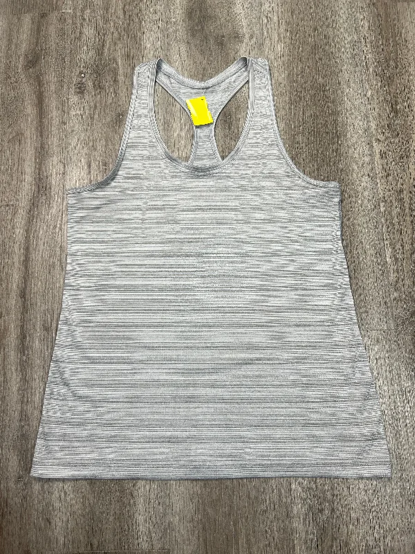 Soft Yoga Tops for All-Season Wear -Athletic Tank Top By Danskin In Grey, Size: L