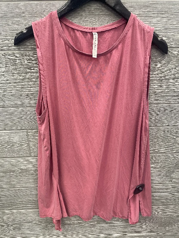 Yoga Tops for Deep Stretching Poses -Athletic Tank Top By Fabletics In Pink, Size: S