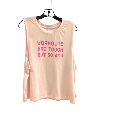 Comfortable Yoga Tops for Long Poses -Athletic Tank Top By Fabletics In Pink, Size: Xl