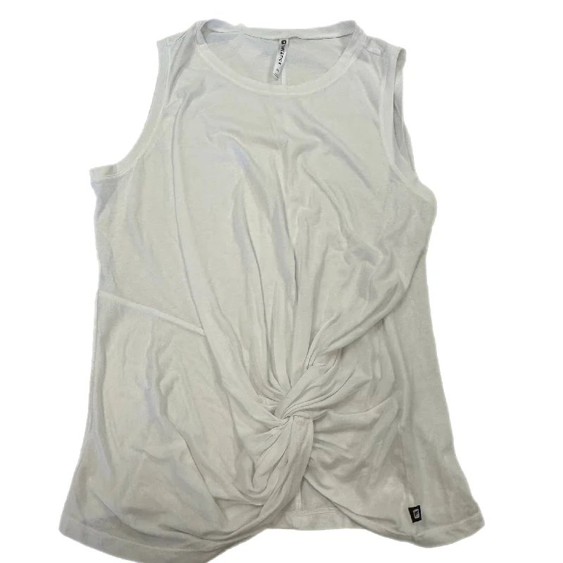 Stylish Yoga Tops for Yoga Practice -Athletic Tank Top By Fabletics In White, Size: M Stylish Yoga Tops for Yoga Practice -Athletic Tank Top By Fabletics In White, Size: M