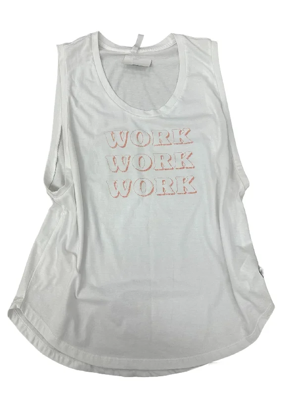 Long Sleeve Yoga Tops -Athletic Tank Top By Fabletics In White, Size: S