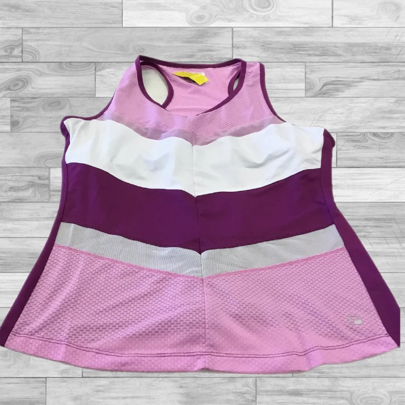 Stylish Yoga Tops for Fitness and Flexibility -Athletic Tank Top By Fila In Purple, Size: L