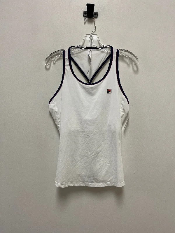 Yoga Tops for Casual Yoga Sessions -Athletic Tank Top By Fila In White, Size: L