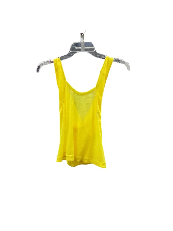 Breathable Yoga Tops for Hot Weather -Athletic Tank Top By Free People In Yellow, Size: S