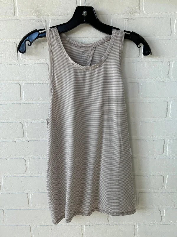 Yoga Tops for Comfort and Endurance -Athletic Tank Top By Gapfit In Tan & White, Size: S Yoga Tops for Comfort and Endurance -Athletic Tank Top By Gapfit In Tan & White, Size: S