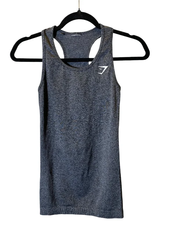 Yoga Tops for Hot Weather -Athletic Tank Top By Gym Shark In Grey, Size: S