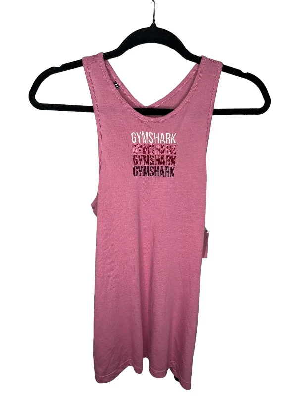 Yoga Tops with Adjustable Straps for Custom Fit -Athletic Tank Top By Gym Shark In Pink, Size: S
