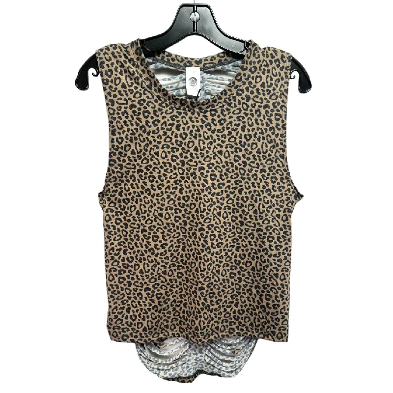 Yoga Tops for Stretching Poses -Athletic Tank Top By Jala In Animal Print, Size: S