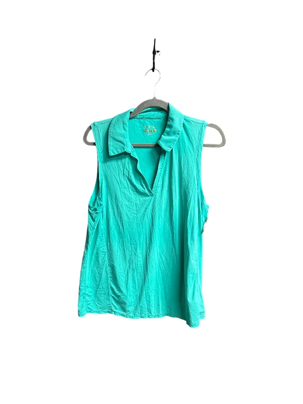 Yoga Tops for Flexibility in Yoga Class -Athletic Tank Top By Lilly Pulitzer In Green, Size: Xl