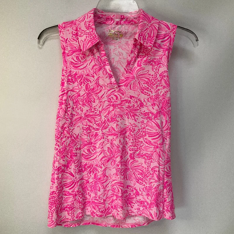 Comfortable Yoga Tops for Every Pose -Athletic Tank Top By Lilly Pulitzer In Pink, Size: Xs
