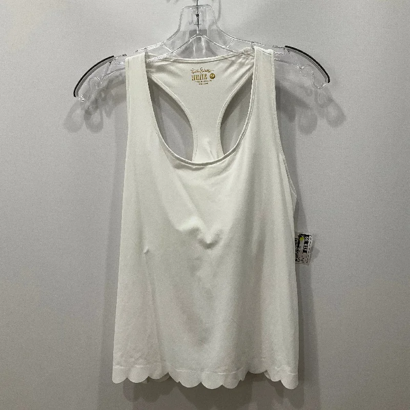 Comfortable Yoga Tops for Every Pose -Athletic Tank Top By Lilly Pulitzer In White, Size: M