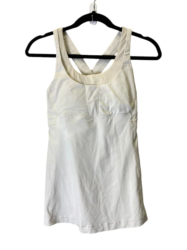 Breathable Yoga Tops for Hot Yoga Practice -Athletic Tank Top By Lulu In Cream, Size: Xs Breathable Yoga Tops for Hot Yoga Practice -Athletic Tank Top By Lulu In Cream, Size: Xs