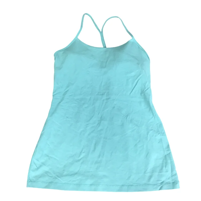 Women's Yoga Tops with Relaxed Fit -Athletic Tank Top By Lululemon In Aqua, Size: 8
