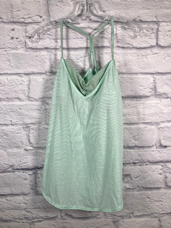 Yoga Tops for Core Workouts -Athletic Tank Top By Lululemon In Black & Green, Size: M Yoga Tops for Core Workouts -Athletic Tank Top By Lululemon In Black & Green, Size: M