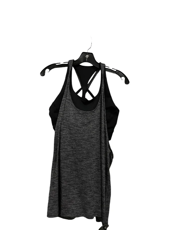 Yoga Tops for Daily Practice -Athletic Tank Top By Lululemon In Black & Grey, Size: 10