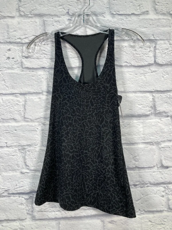 Yoga Tops with Breathable Fabric for Hot Weather -Athletic Tank Top By Lululemon In Black & Grey, Size: S Yoga Tops with Breathable Fabric for Hot Weather -Athletic Tank Top By Lululemon In Black & Grey, Size: S