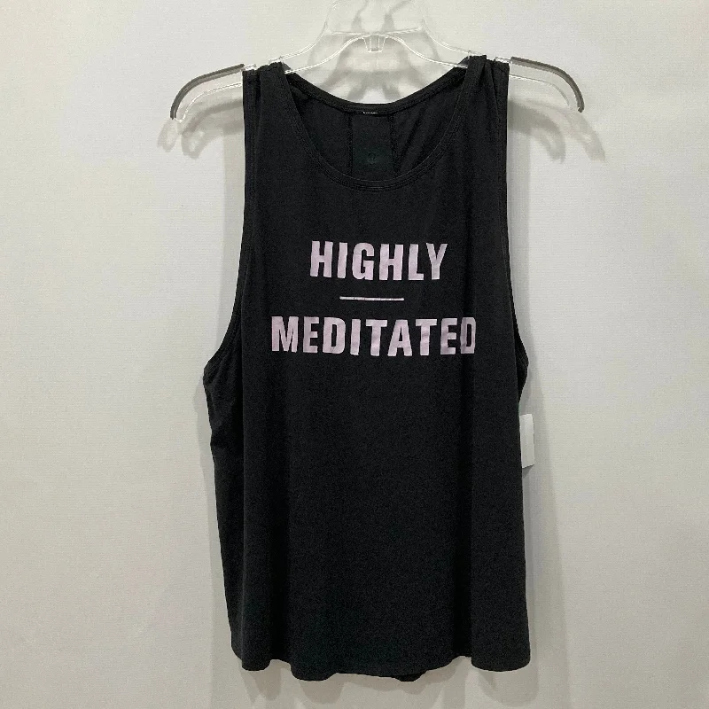 Yoga Tops with Adjustable Straps for Custom Fit -Athletic Tank Top By Lululemon In Black, Size: 10