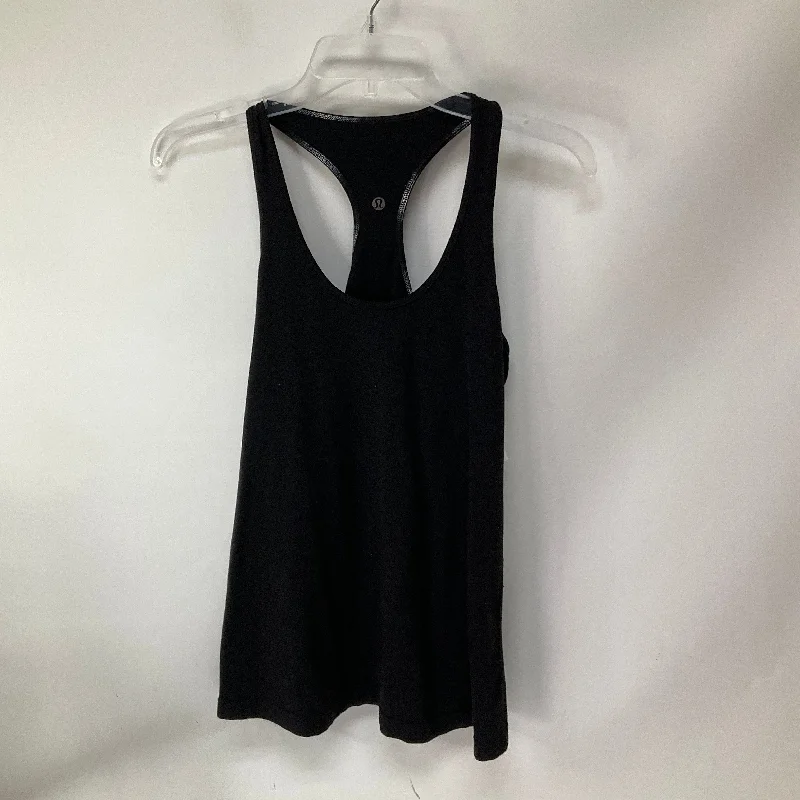 Long Sleeve Yoga Tops -Athletic Tank Top By Lululemon In Black, Size: 4