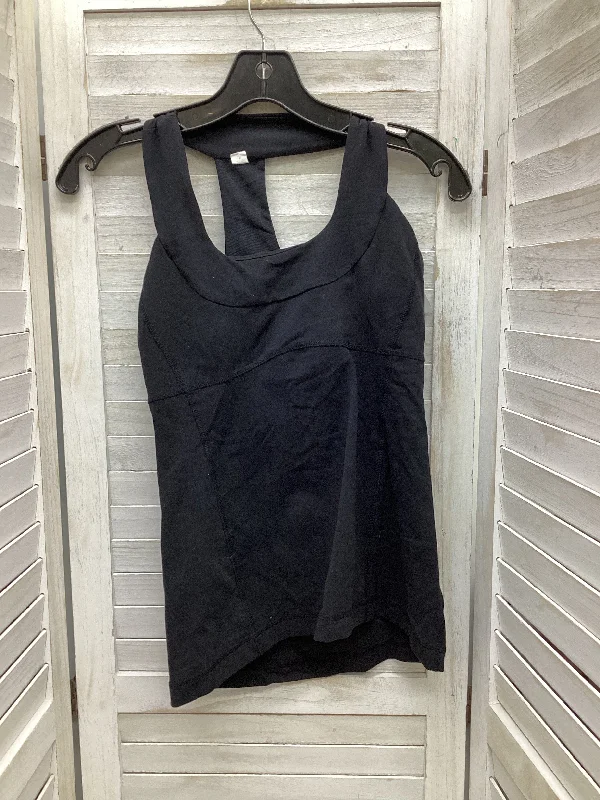 Breathable Yoga Tops for Active Wear -Athletic Tank Top By Lululemon In Black, Size: 6